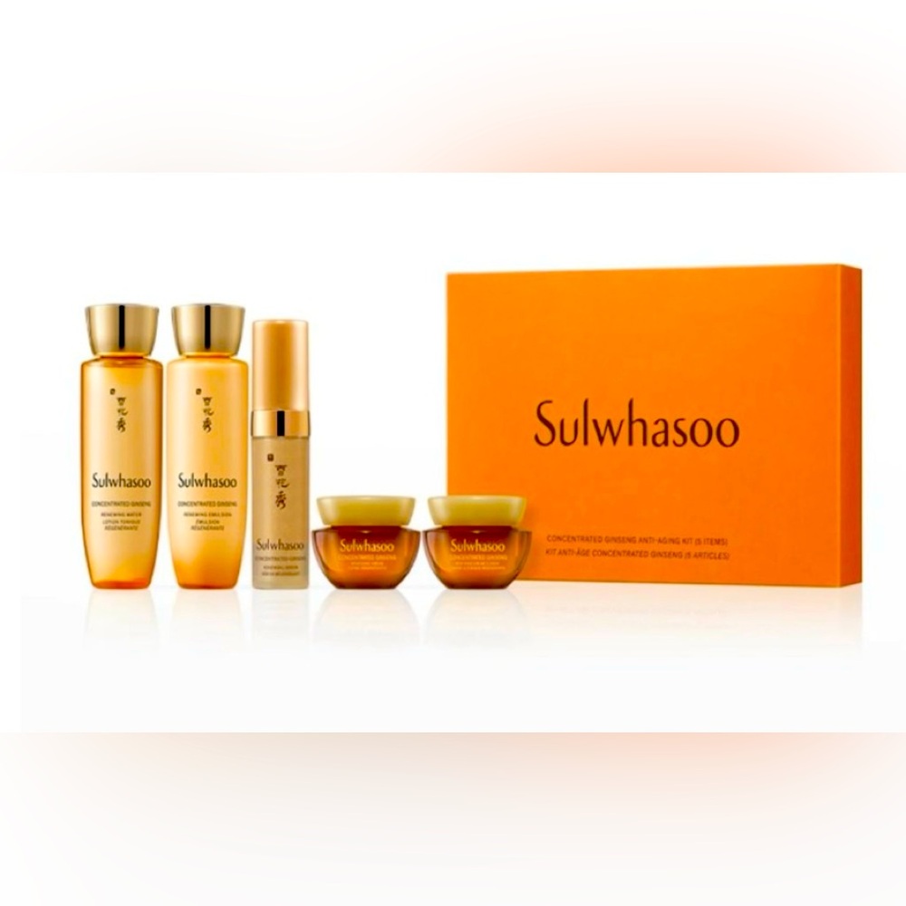 Sulwhasoo Concentrated Ginseng Anti-Aging Kit 5 Items plus Gentle Cleansing Foam